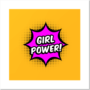 Girl Power! - Purple comic style - L Posters and Art